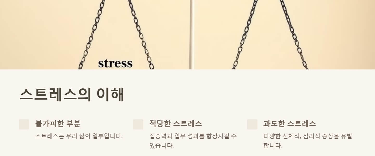 스트레스 해소법 관리 증상 원인