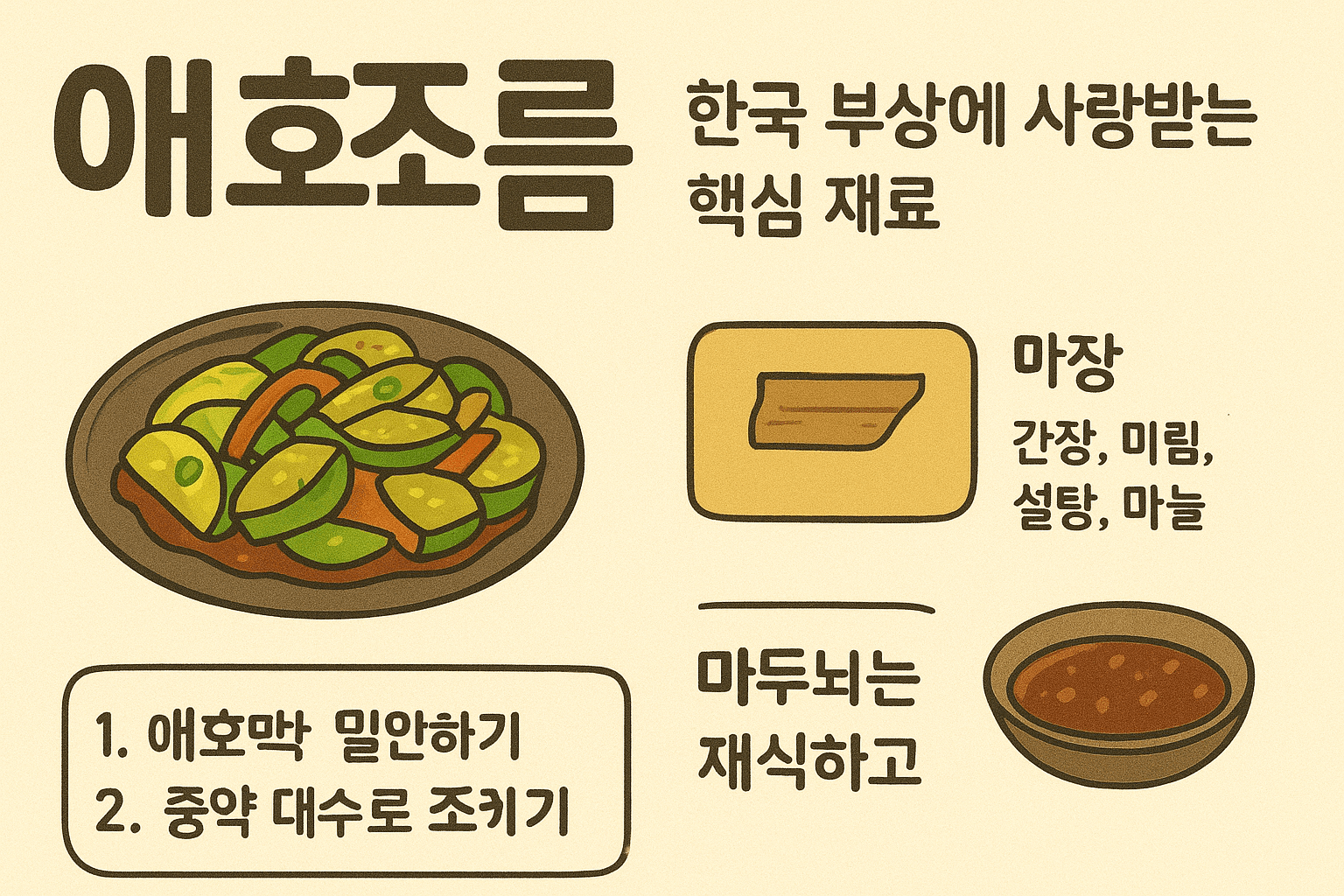 애호박볶음, 식감 살리는 초간단 요리법