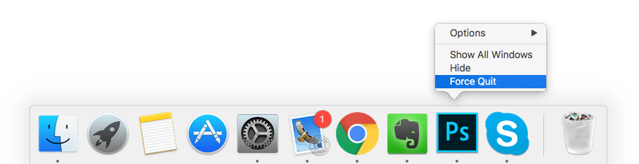 맥에서 독을 통해 앱을 종료하는 방법