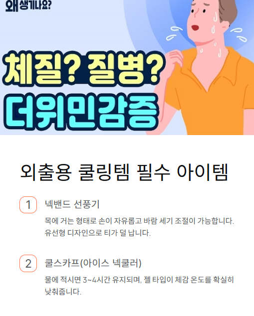 외출용 쿨링템 필수 아이템