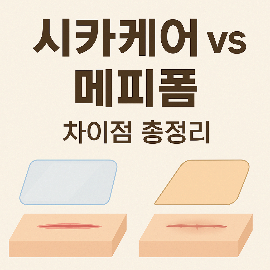 시카케어 vs 메피폼, 흉터에 뭐가 더 좋을까?