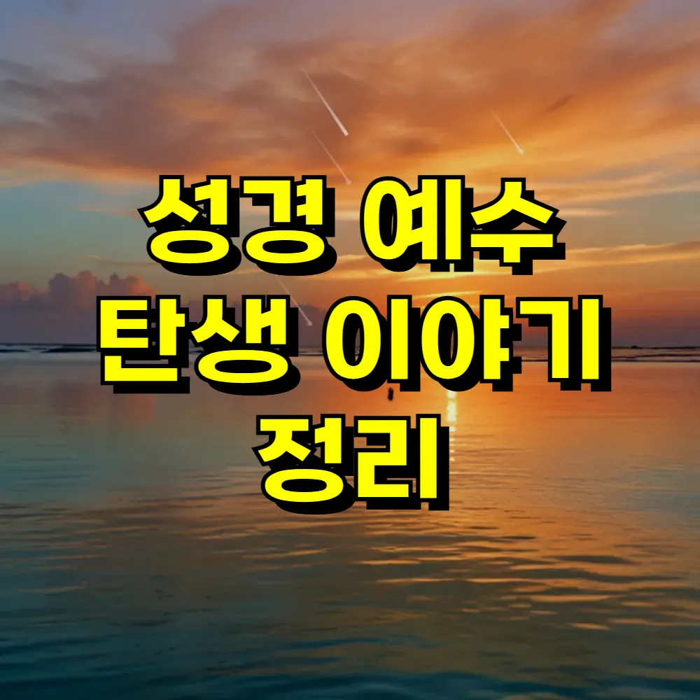 성경 예수 탄생 이야기 정리
