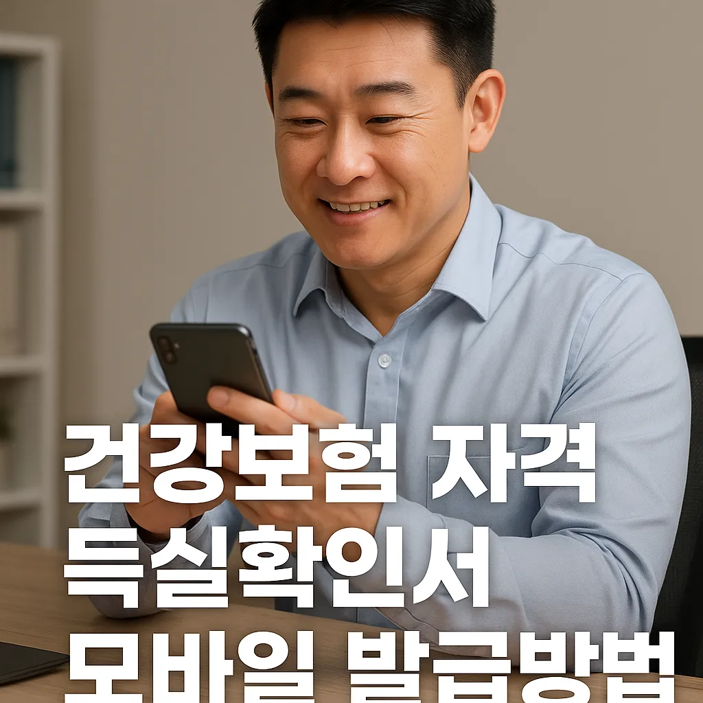 건강보험 자격득실확인서 모바일발급 방법