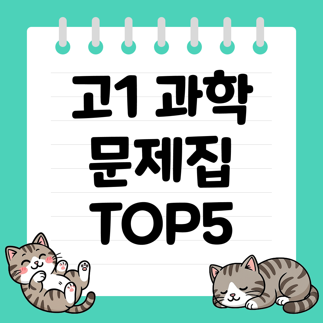 2026년 대비 고1 과학 문제집 추천 순위 TOP5