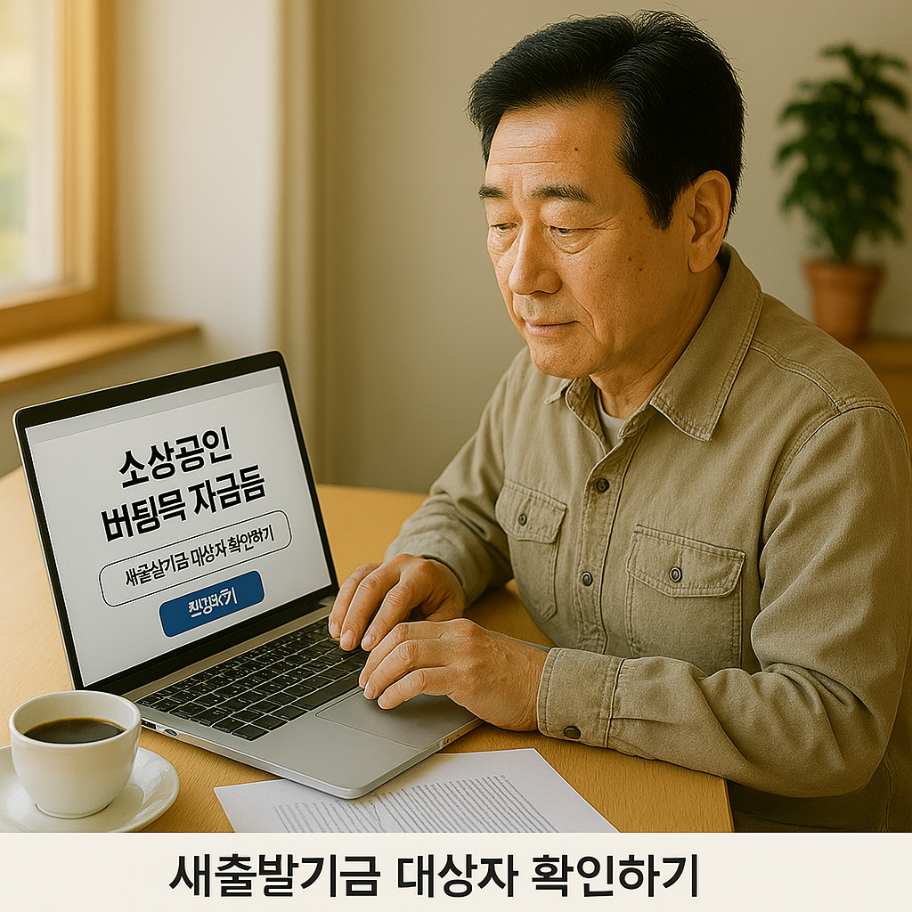 소상공인 새출발기금 대상자 확인하기