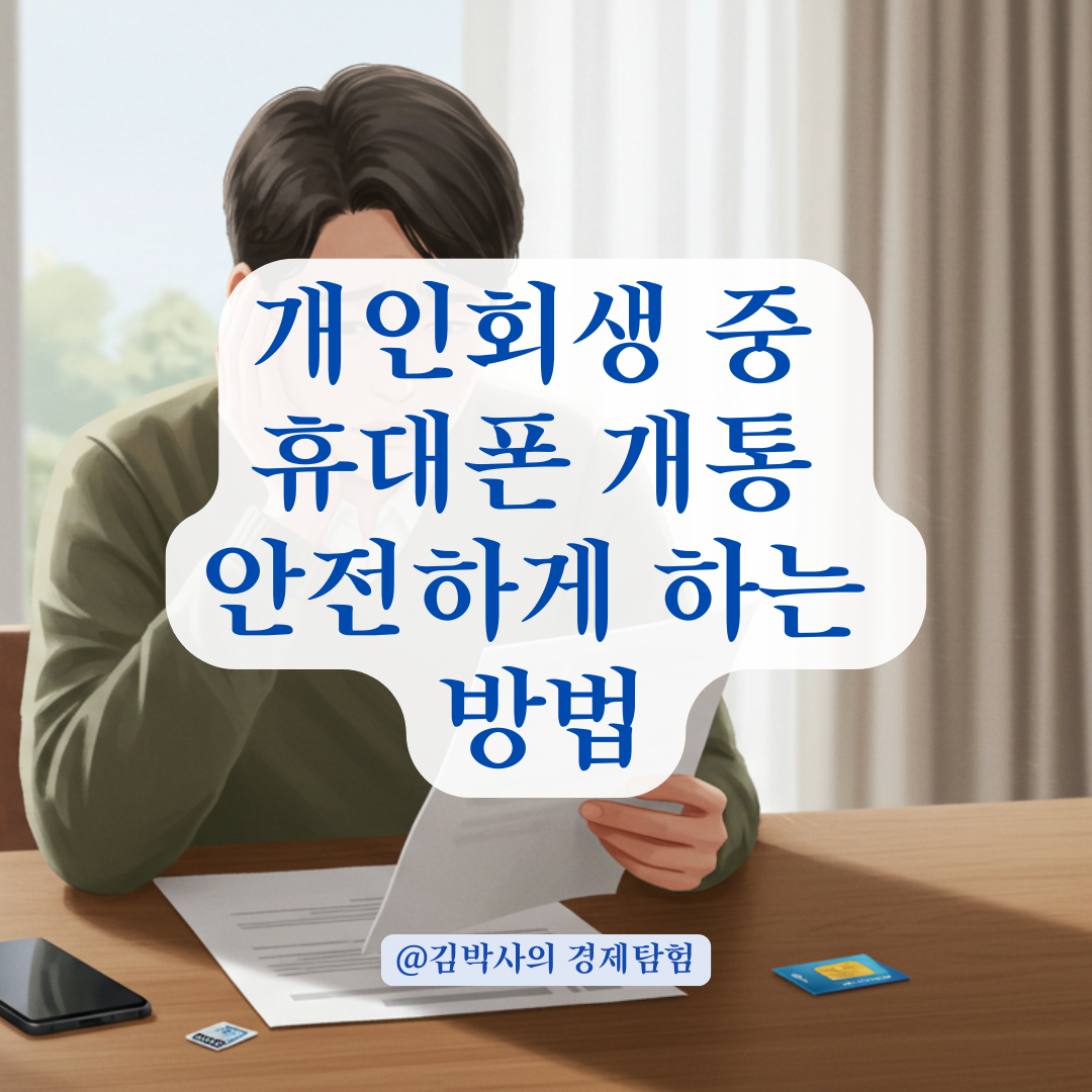 개인회생 중 본인·자녀 명의 휴대폰 개통, 가능한 방법과 주의사항. 📱