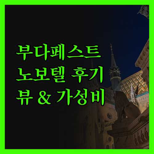 솔직 후기 노보텔 부다페스트 다뉴브,