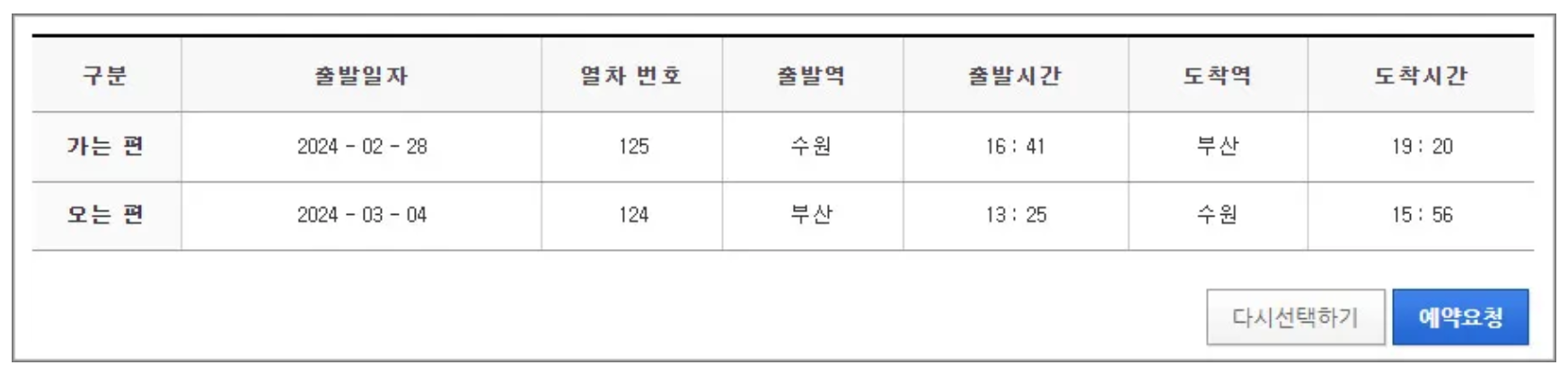 코레일-기차표-예매