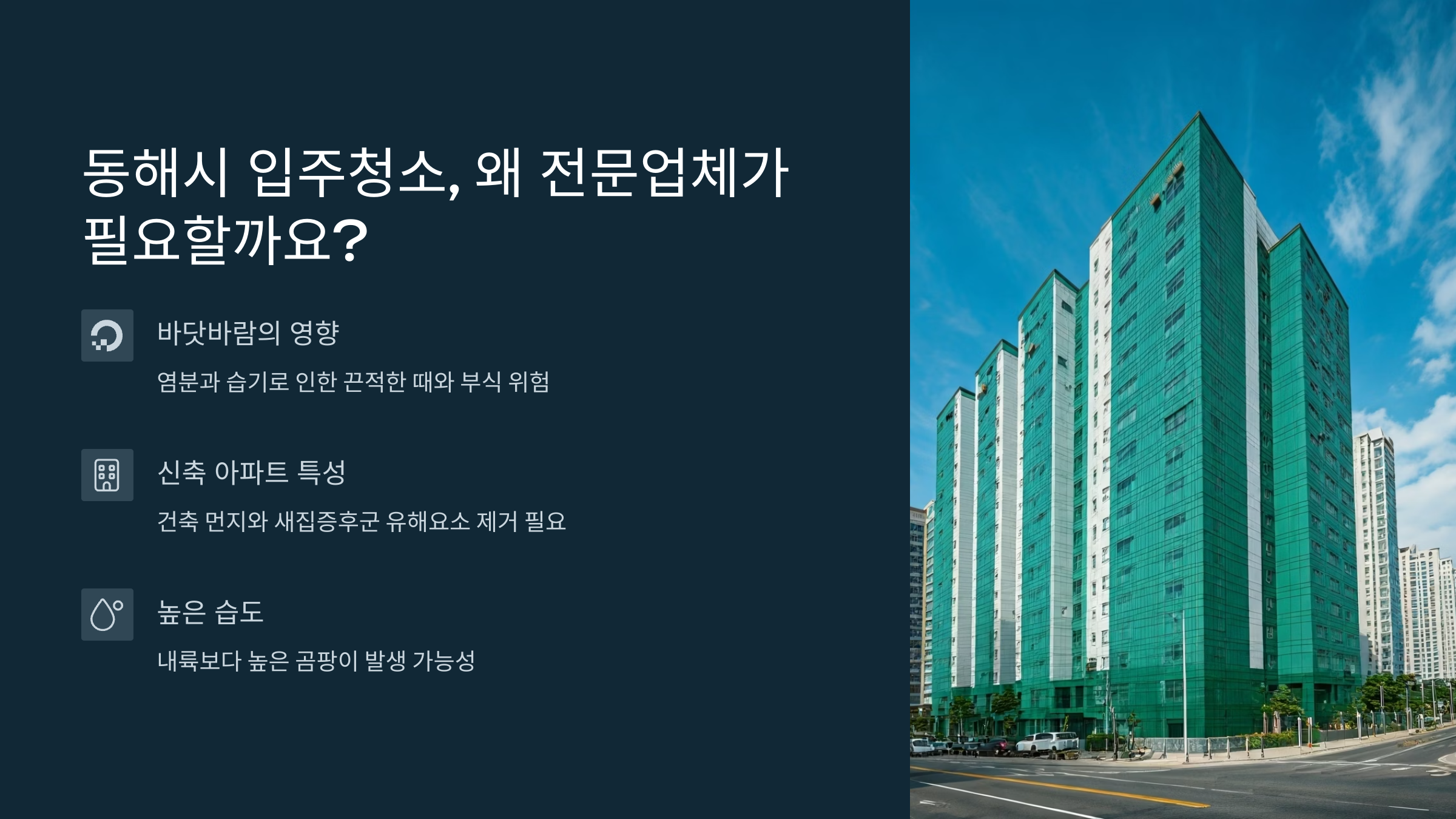 동해 입주청소 전문 업체 필요성