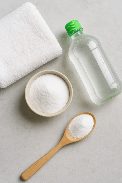 빨래 냄새 없애는 데 도움되는 식초와 베이킹소다