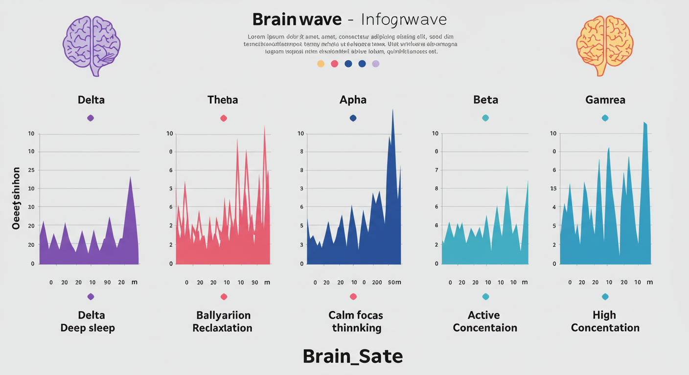 뇌파 유형별 그래프