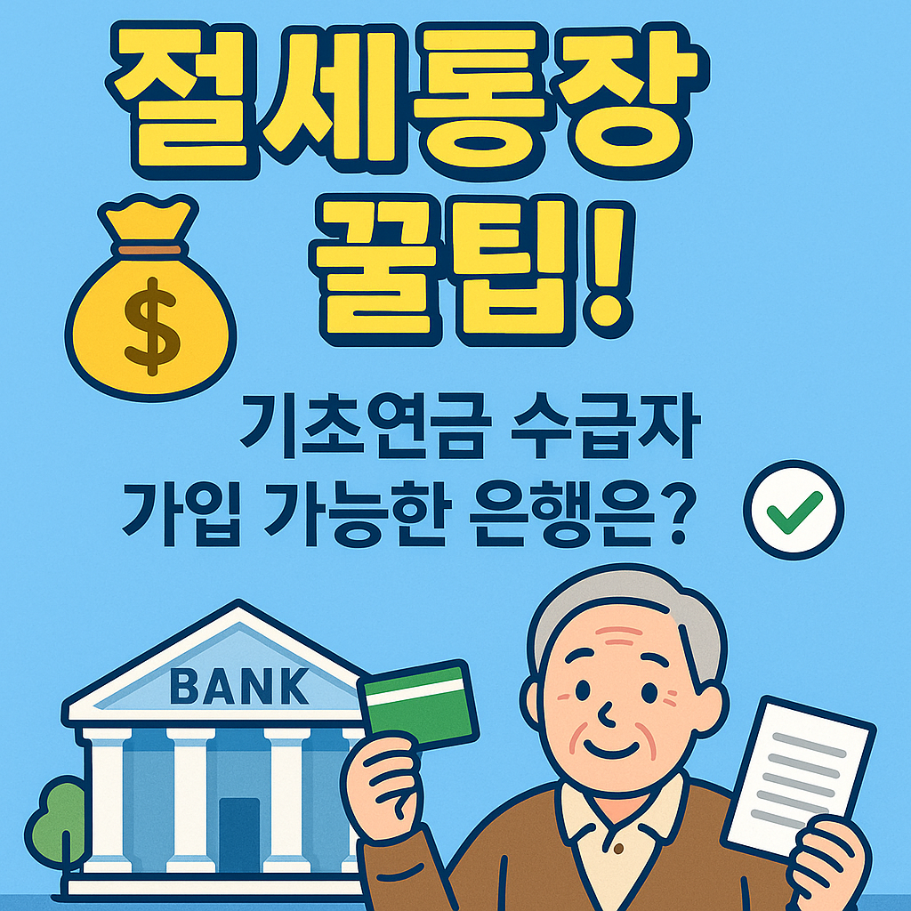 절세통장 기초연금 수급자 가입 은행 찾기