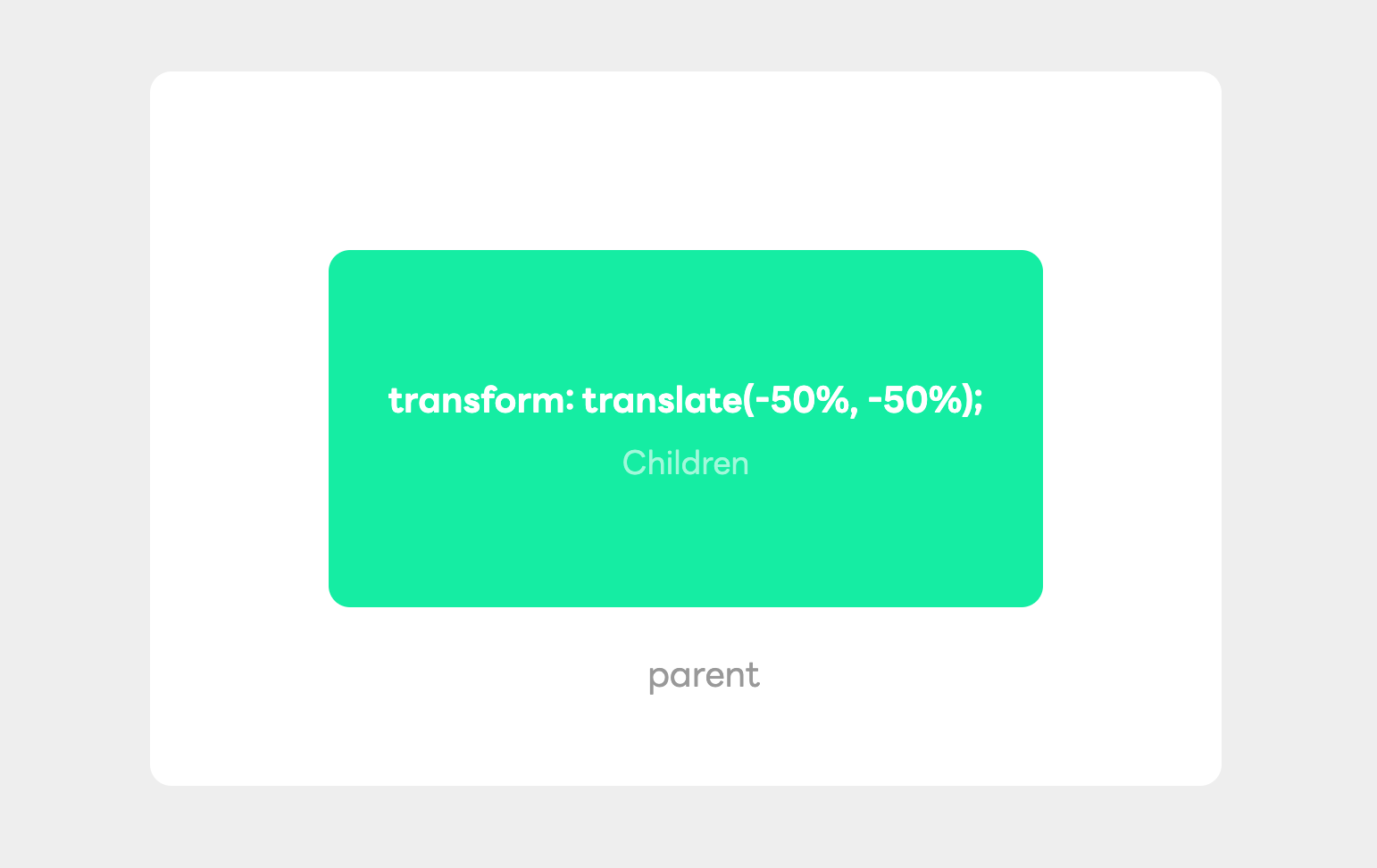 Transform : translate() 속성을 이용한 중앙 정렬