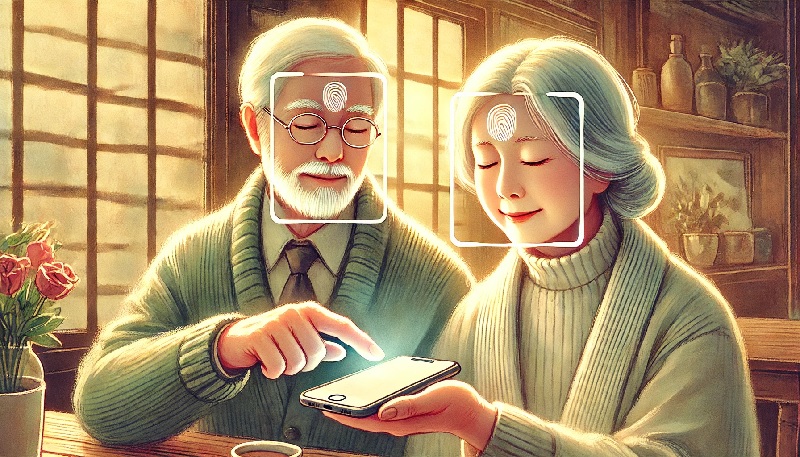 스마트폰 지문,얼굴 인식에 대한 이미지