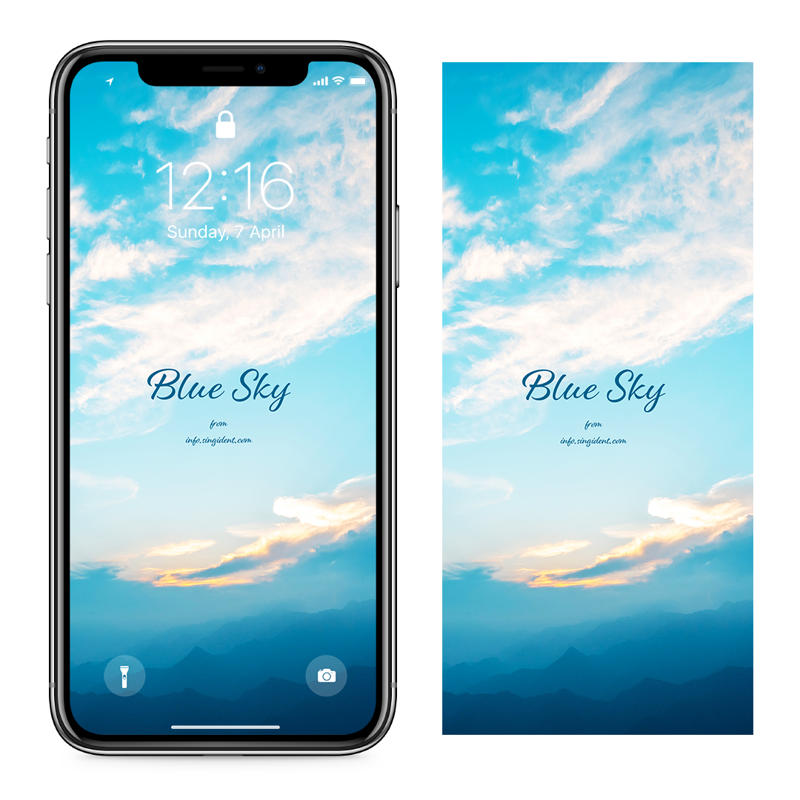 05 산과 노을 C - Blue Sky 아이폰하늘배경화면