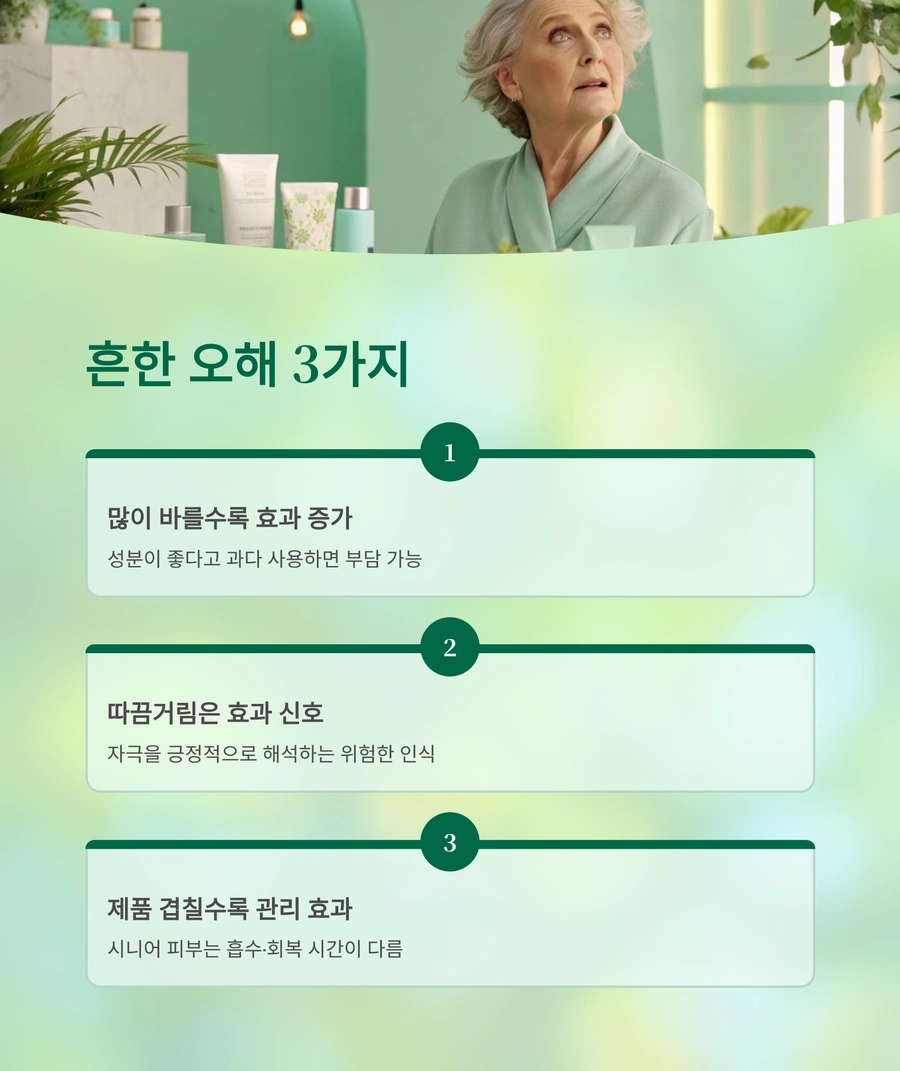 시니어 주름관리에서 흔히 하는 오해 세 가지 설명 이미지