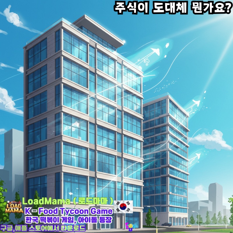 빠르게 높아지는 현대적인 다층 오피스 빌딩을 밝고 역동적인 벡터 일러스트레이션으로 표현