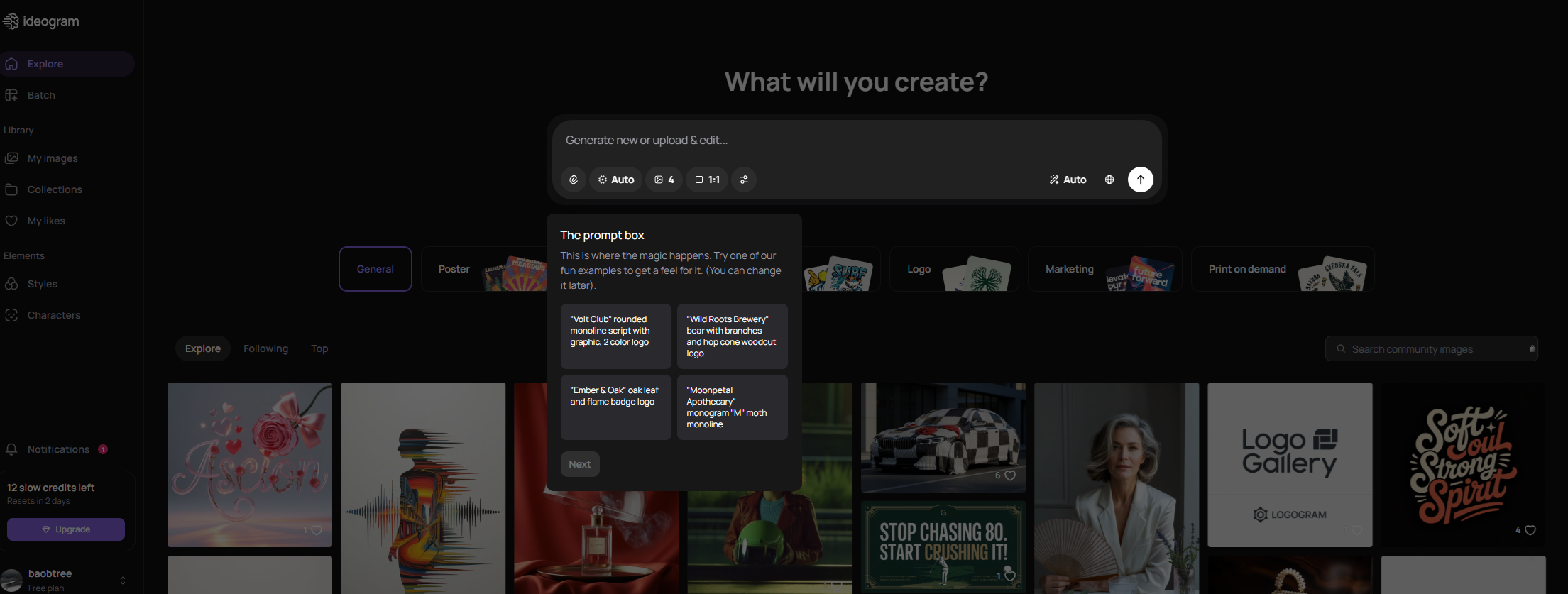 AI 무료 로고 이미지 생성 Ideogram