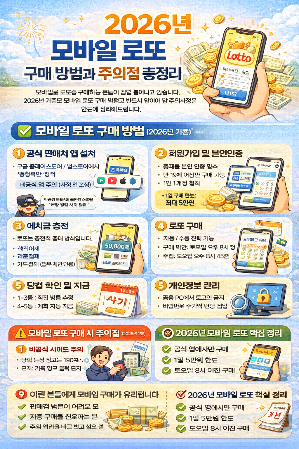 2026년 모바일 로또 구매 방법과 주의점
