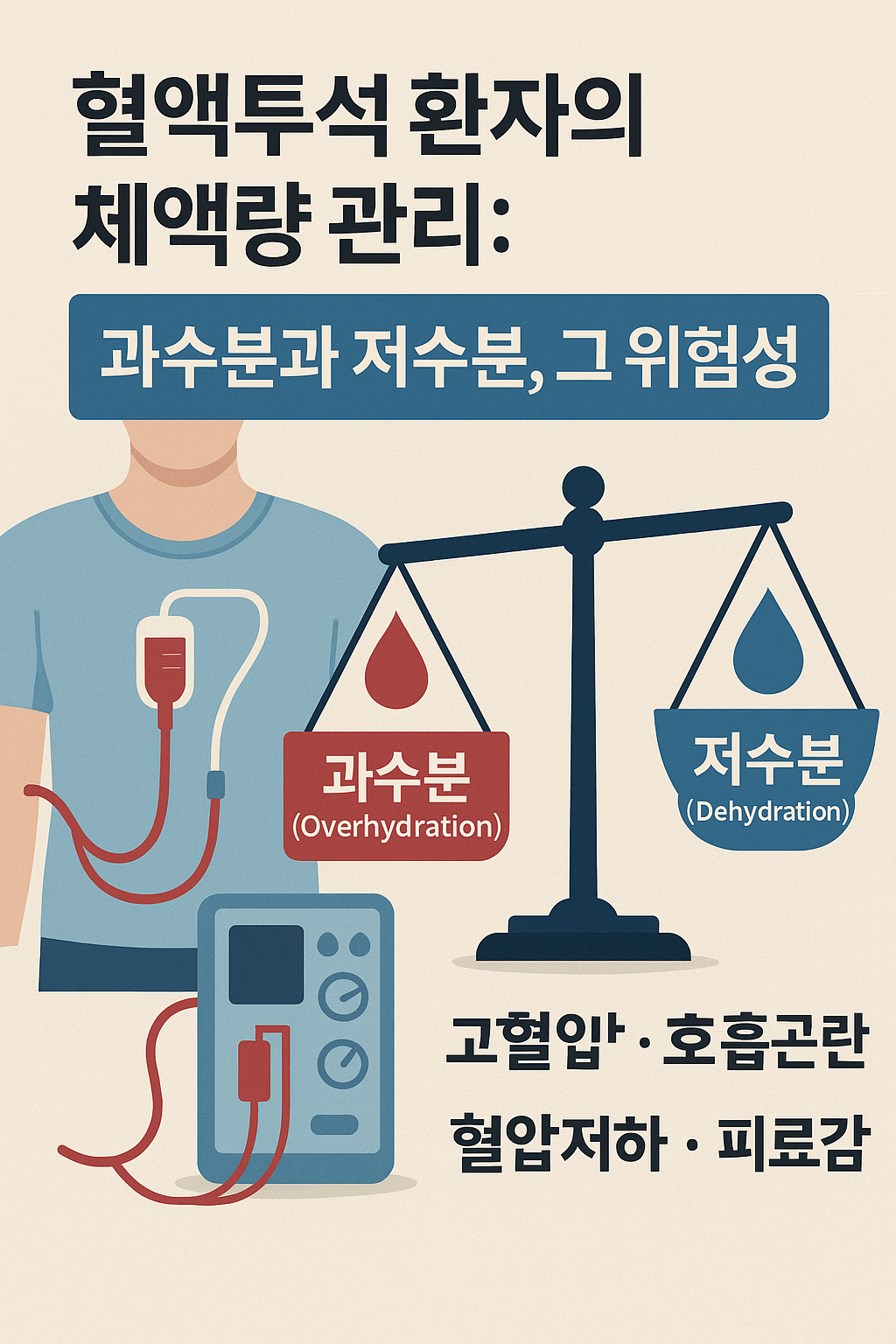 혈액투석 환자의 체액량 관리: 과수분과 저수분, 그 위험성