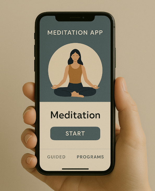 스마트폰 명상 앱으로 마음챙기기