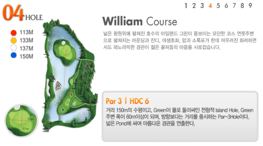 보라 컨트리클럽 윌리엄코스 공략도 04