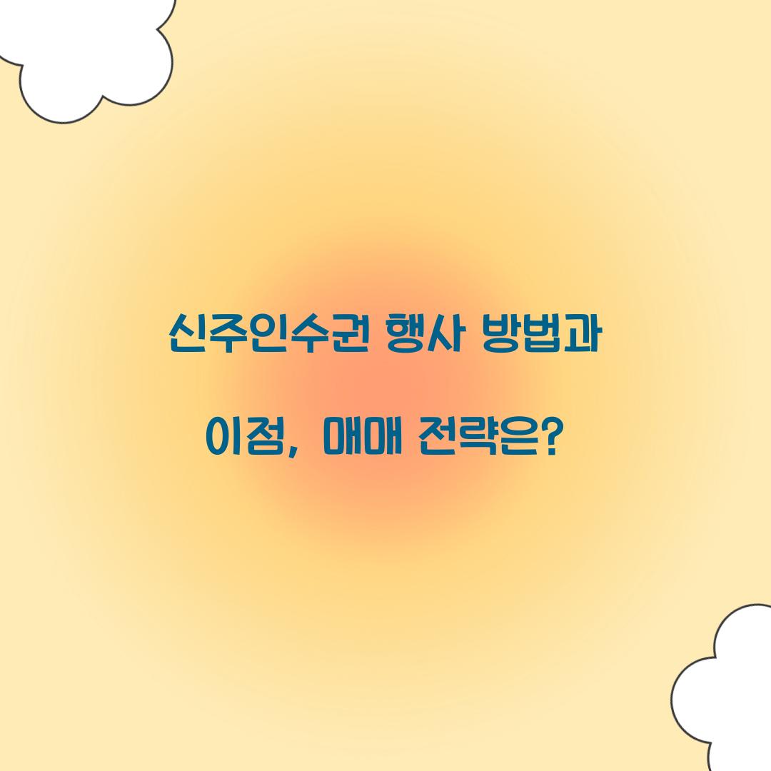 신주인수권 행사
