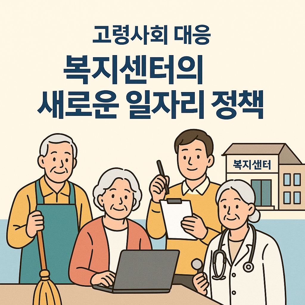 고령사회 대응, 복지센터의 새로운 일자리 정책 사진