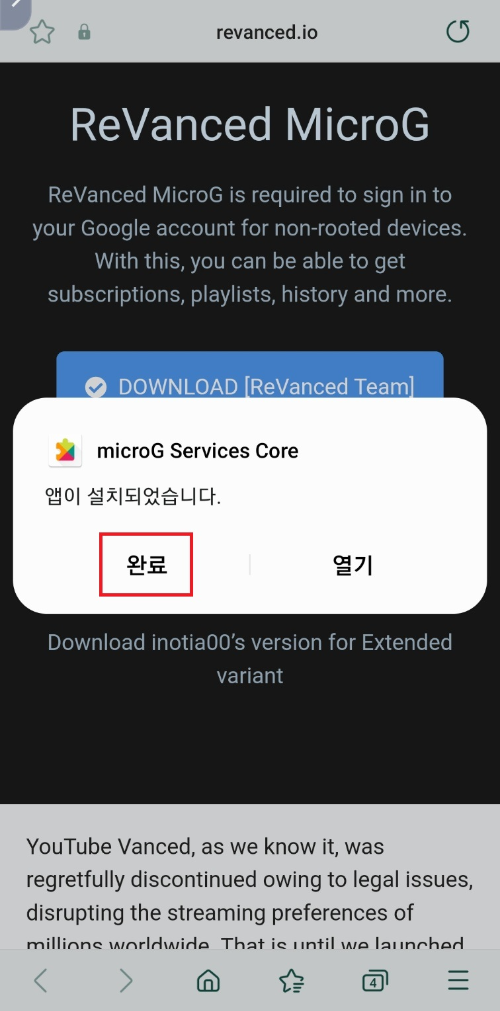 유튜브 리밴스드 설치