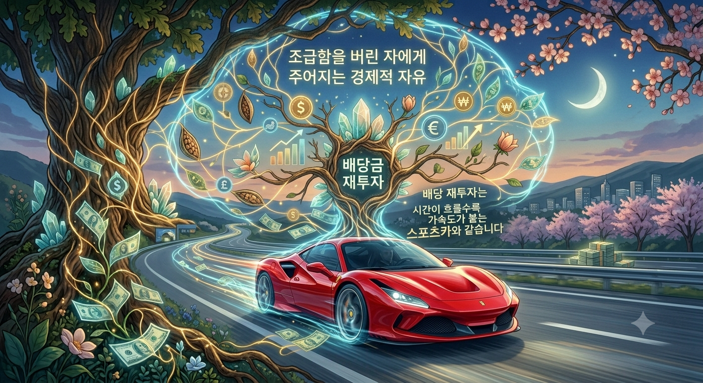배당 재투자는 시간이 흐를수록 가속도가 붙는 스포츠카 이미지