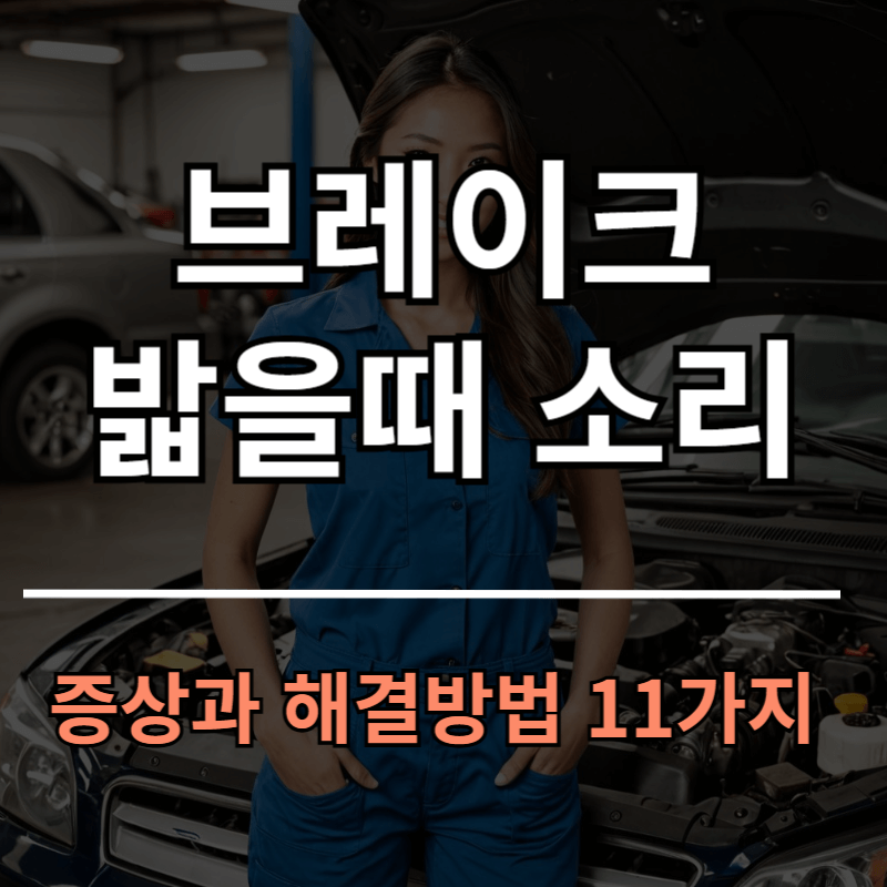브레이크 밟을때 소리 11가지 증상 원인과 해결방법