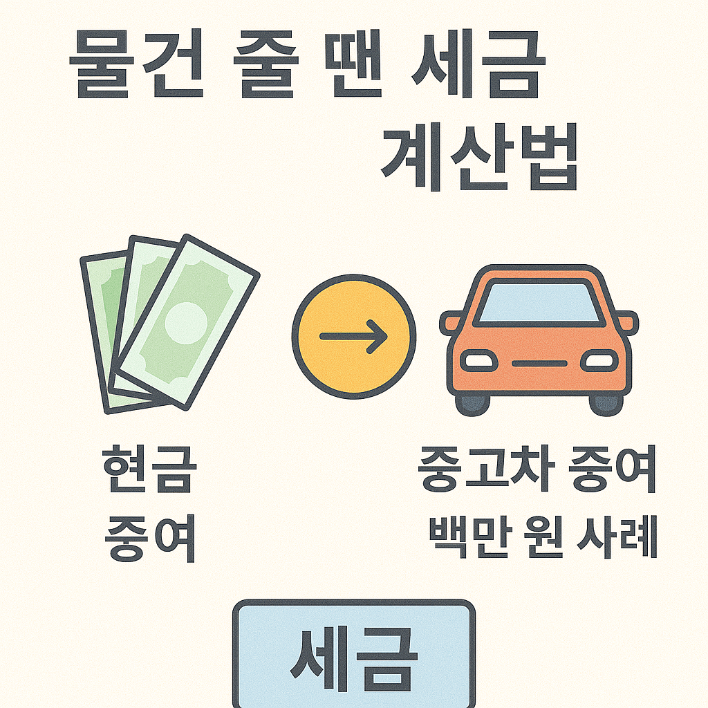 현금보다 선물 증여가 유리한 이유를 설명하는 중고차 사례