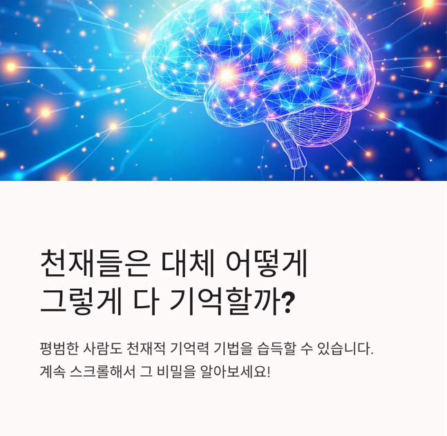 천재들은 대체 어떻게 그렇게 다 기억 할까?