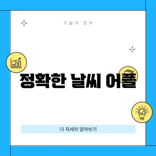 정확한 날씨 어플