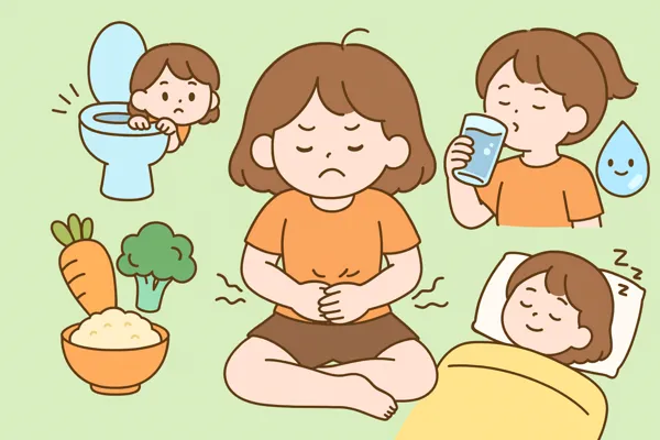 장염 초기 대응을 떠올리는 장면