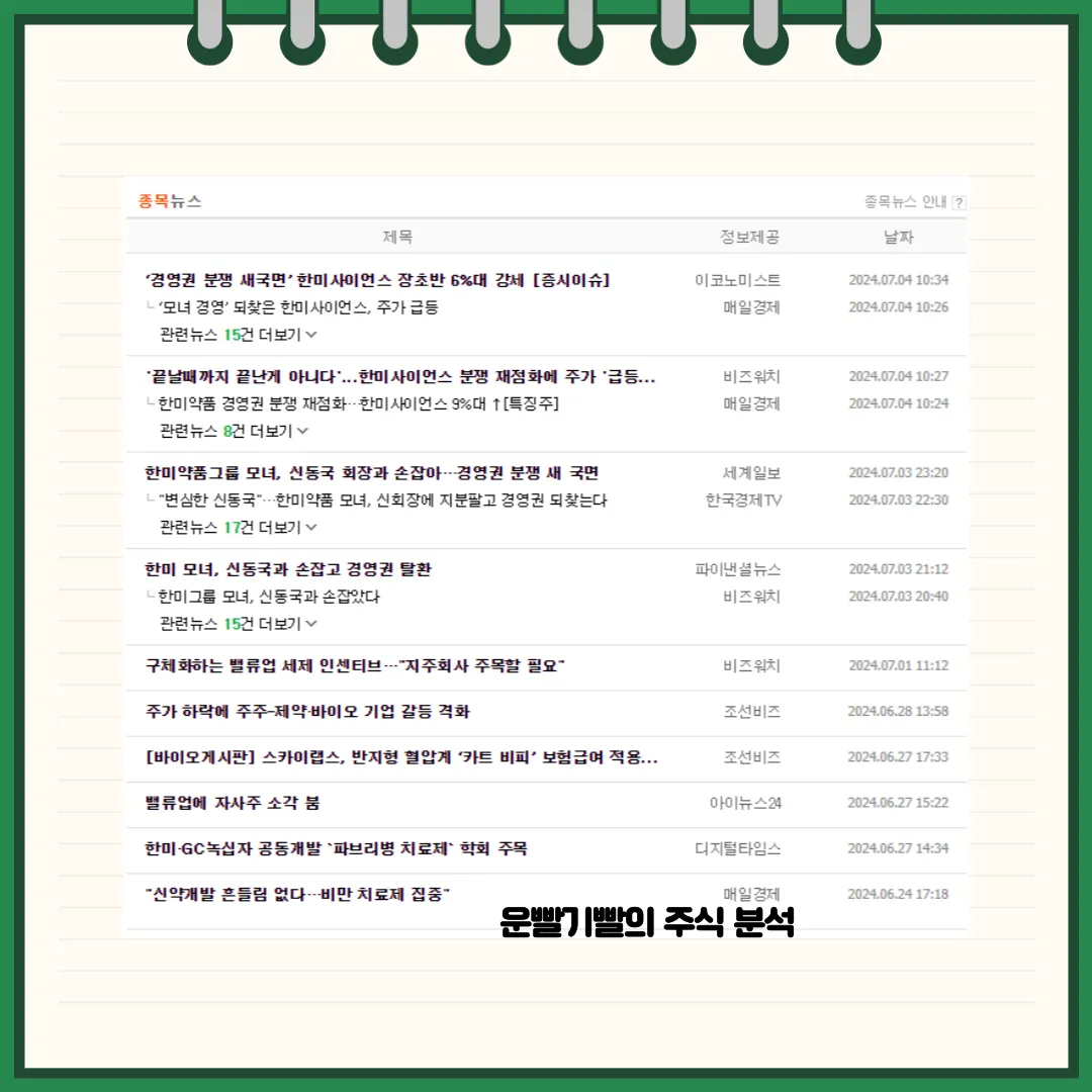 한미사이언스 뉴스