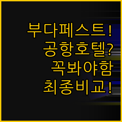 공항 접근성의 끝판왕 부다페스트 공항..