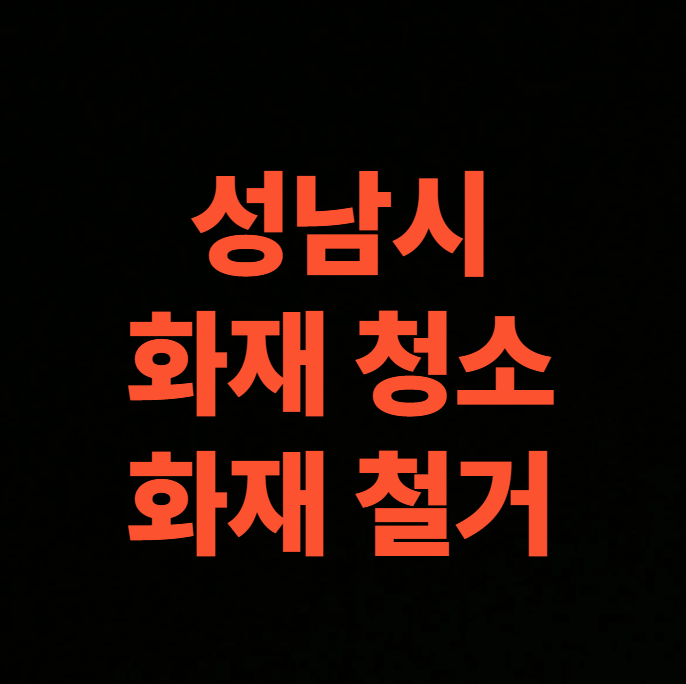 성남시 분당구 화재청소 전문업체의 화재철거