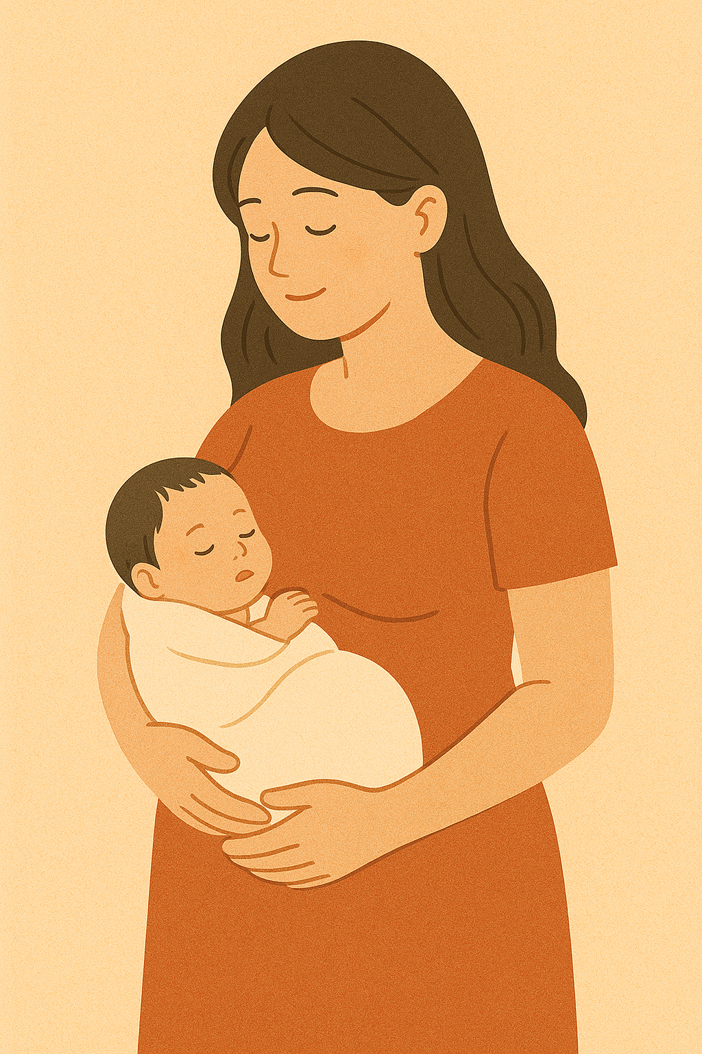 모유수유하는 엄마와 아기