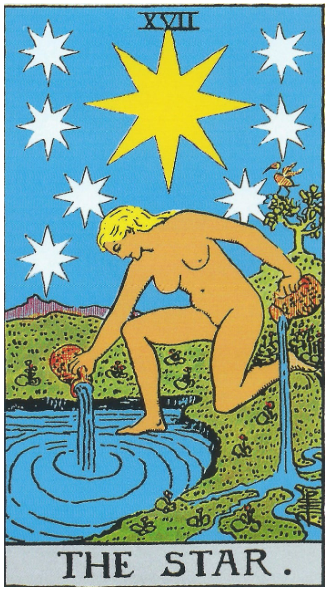 타로카드에서 17번 스타(The Star) 카드