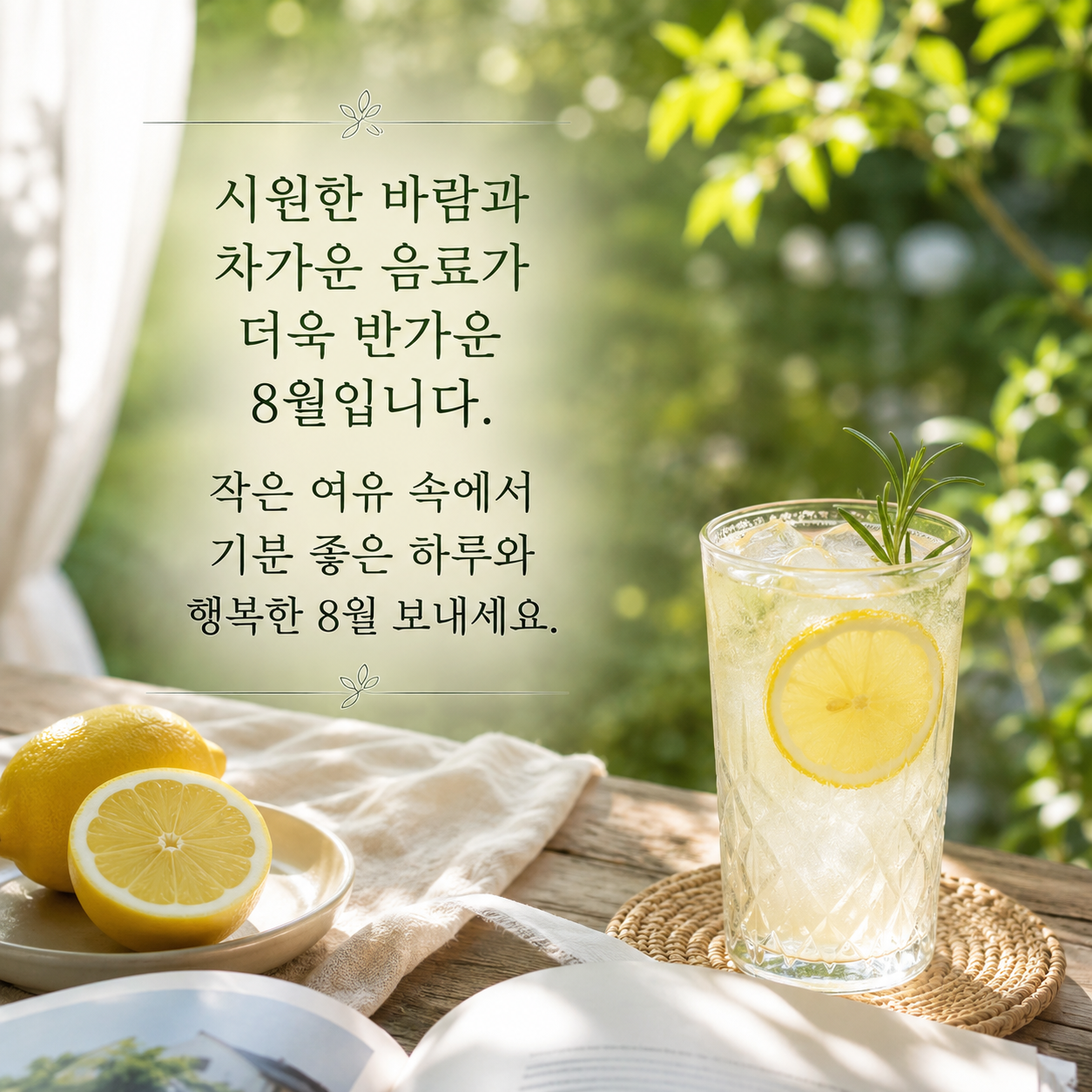8월 인사말 문구 이미지 모음집