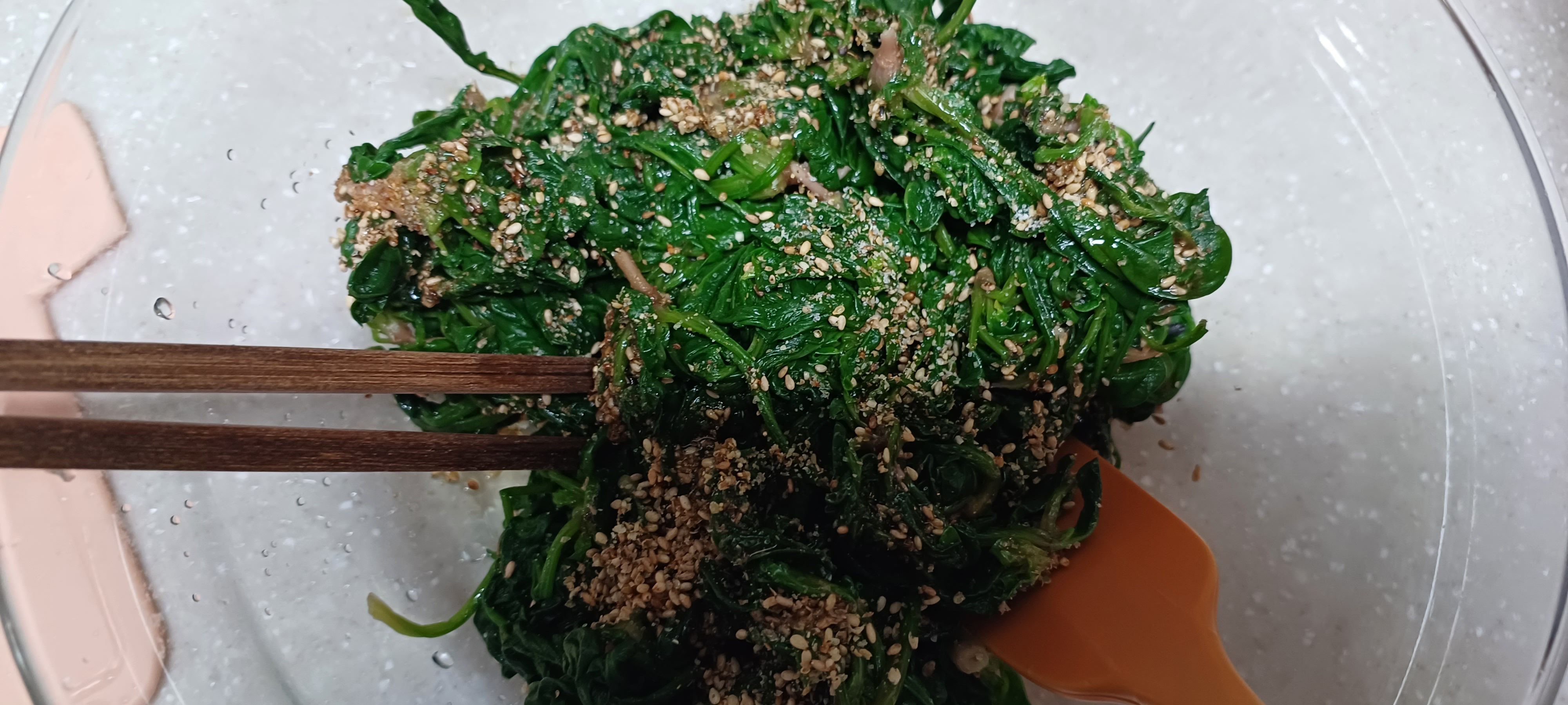 시금치 나물 무치기1