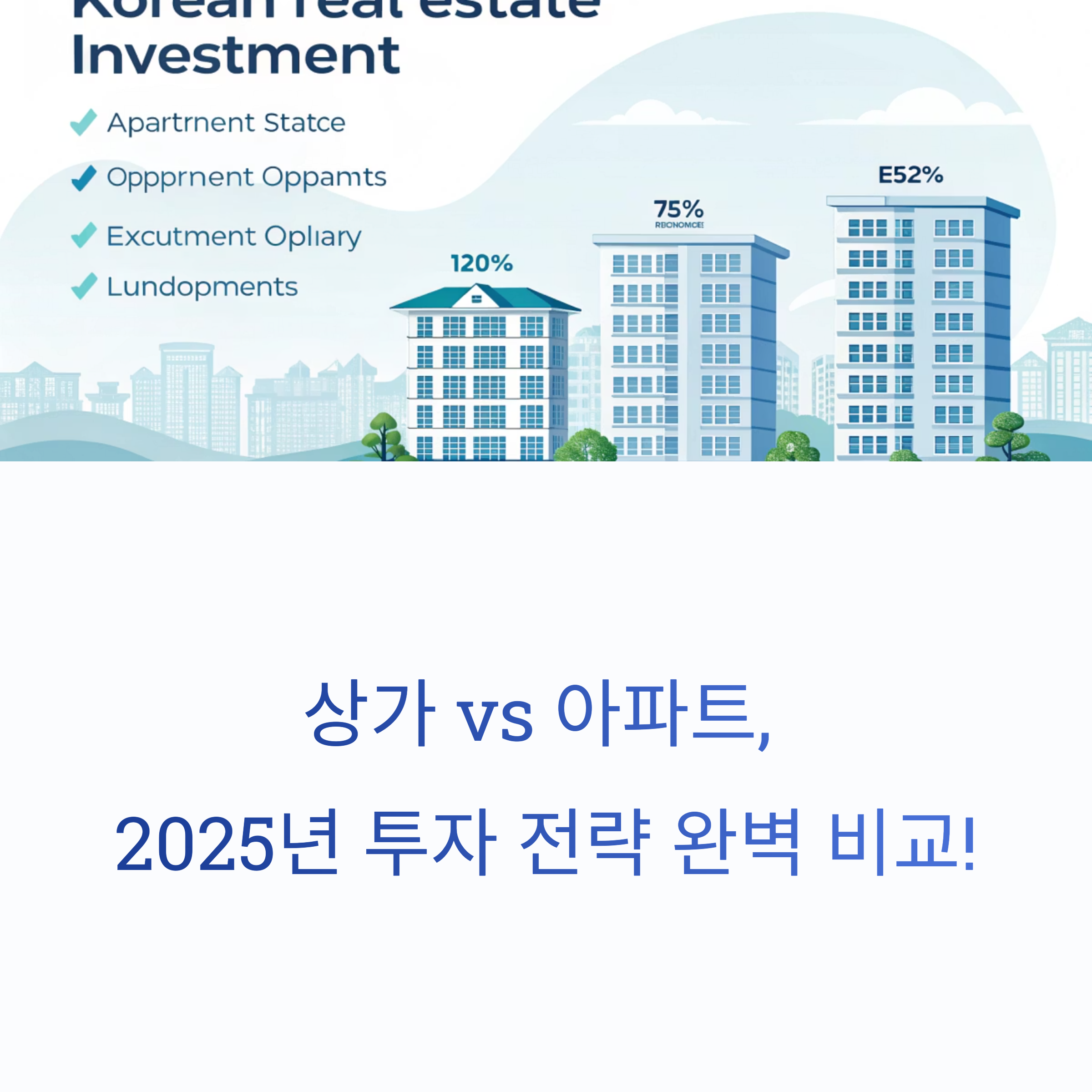 상가 투자 vs 아파트 투자, 2025년 어디에 돈을 넣어야 할까? 수익률·리스크 완벽 비교!