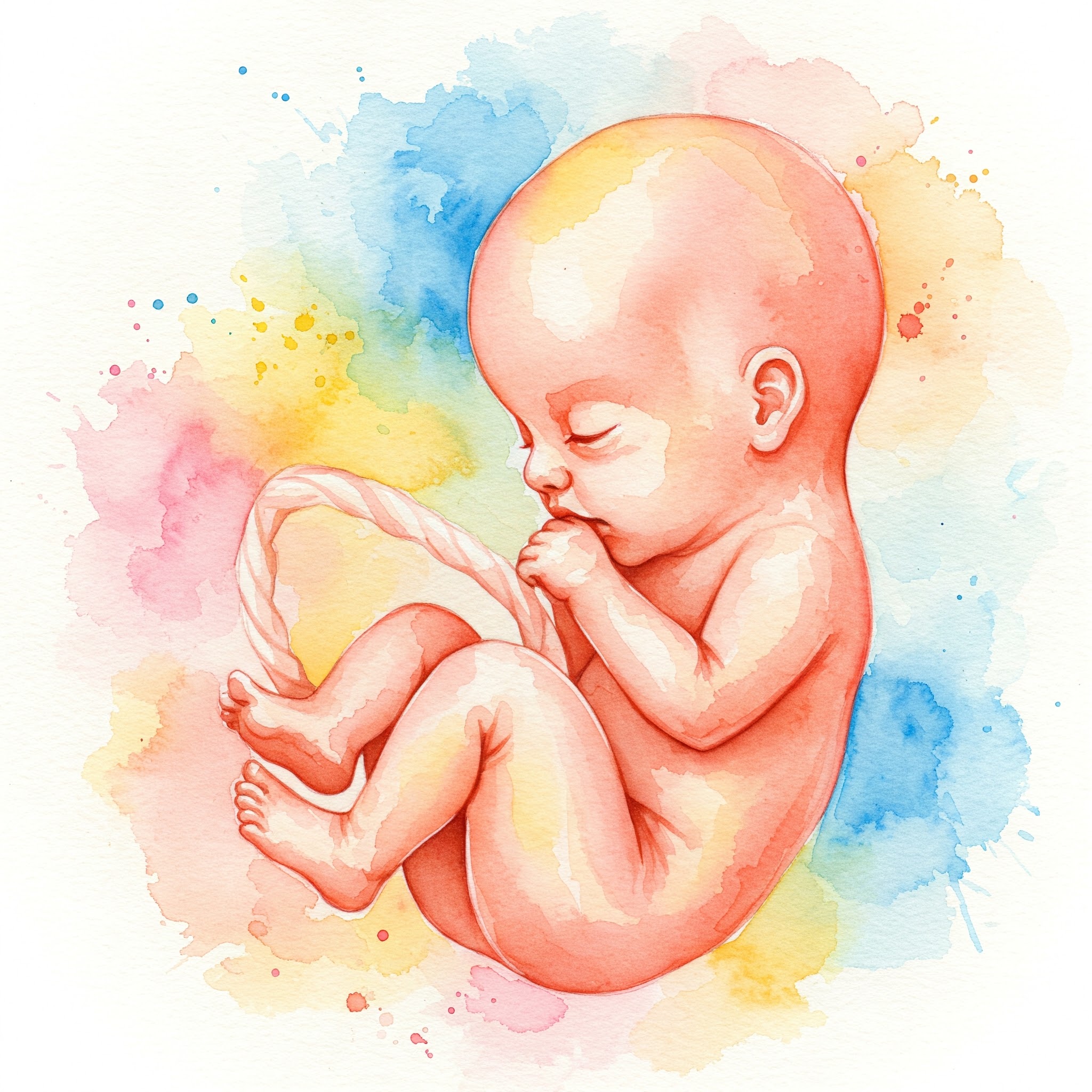 자라는 중인 태아