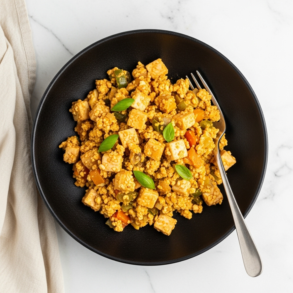 달걀 대신 두부 스크램블로 단백질 보충