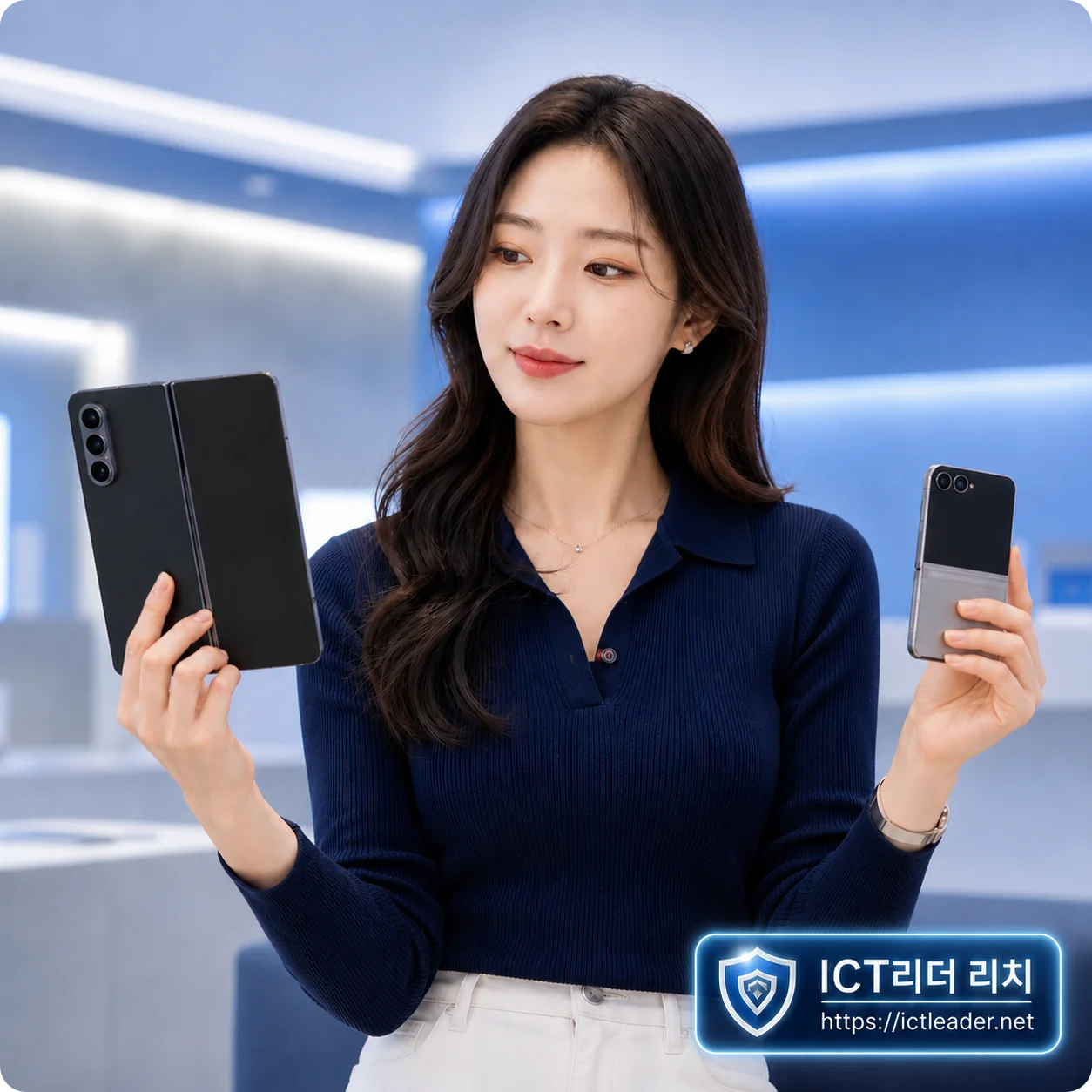 갤럭시 Z폴드와 Z플립을 함께 보여주는 대표 썸네일 이미지