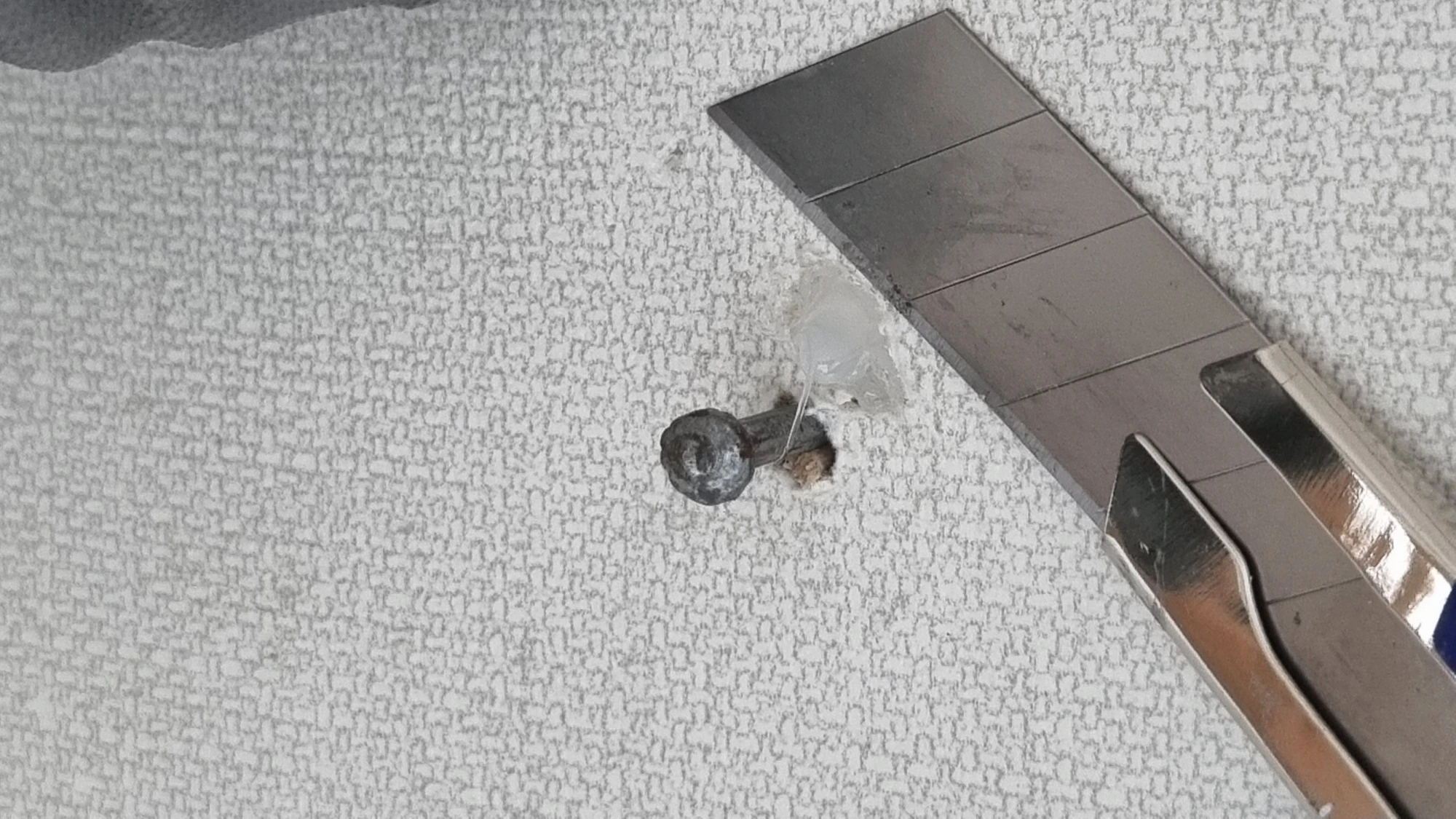 글루건 자르는 모습