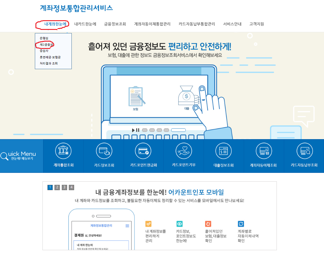 파인 홈페이지 캡쳐