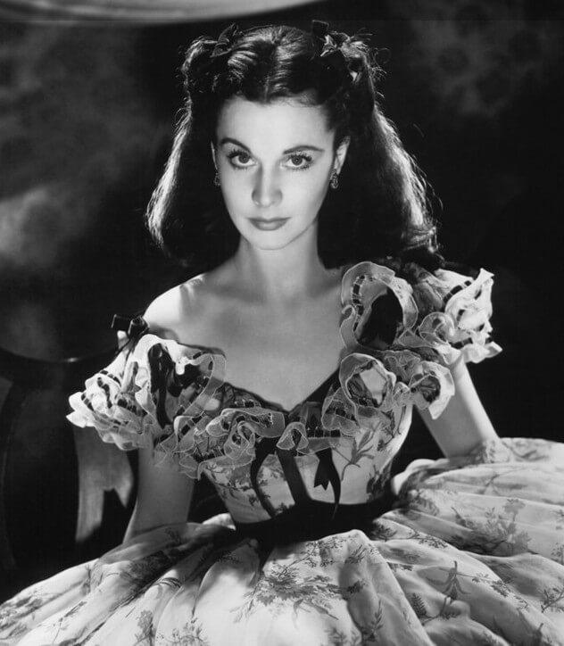 스칼렛 오하라 흑백 사진