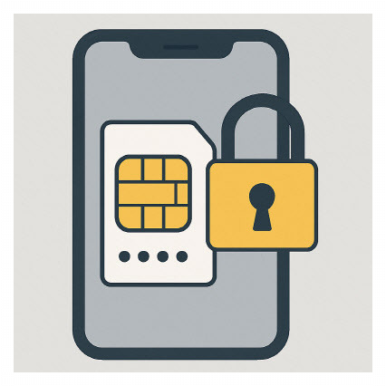 핸드폰과 유심칩 보안 그림